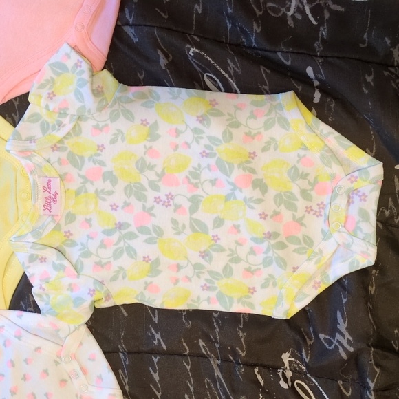 Little Lass 5 PC Multicolor Floral Dress w/Yellow Ruffle/4 Bodysuit 3/6 M - Picture 5 of 12